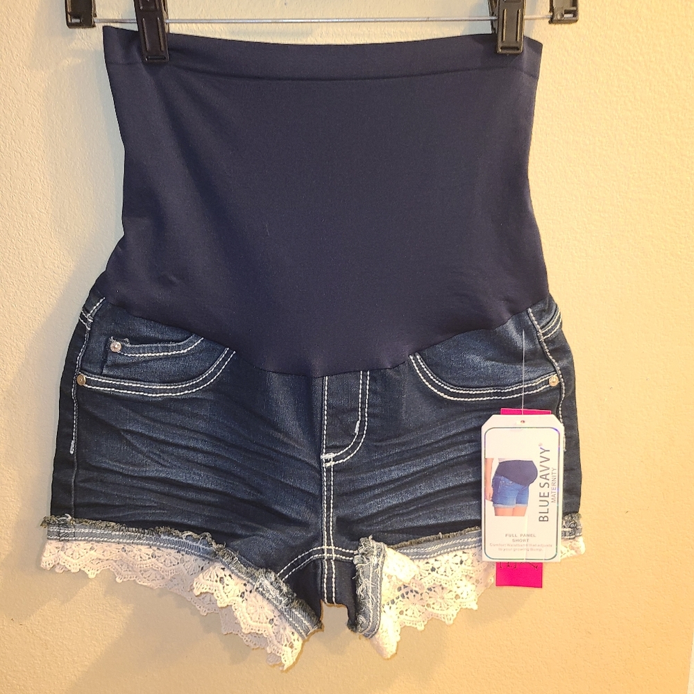 Women's Denim Maternity Shorts